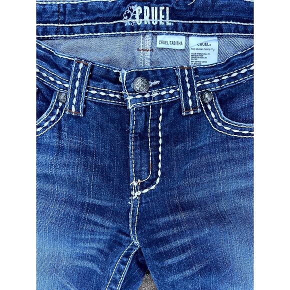 Cruel mid rise embroidered bootcut jeans size 9 Xlong x 36 - Picture 5 of 5